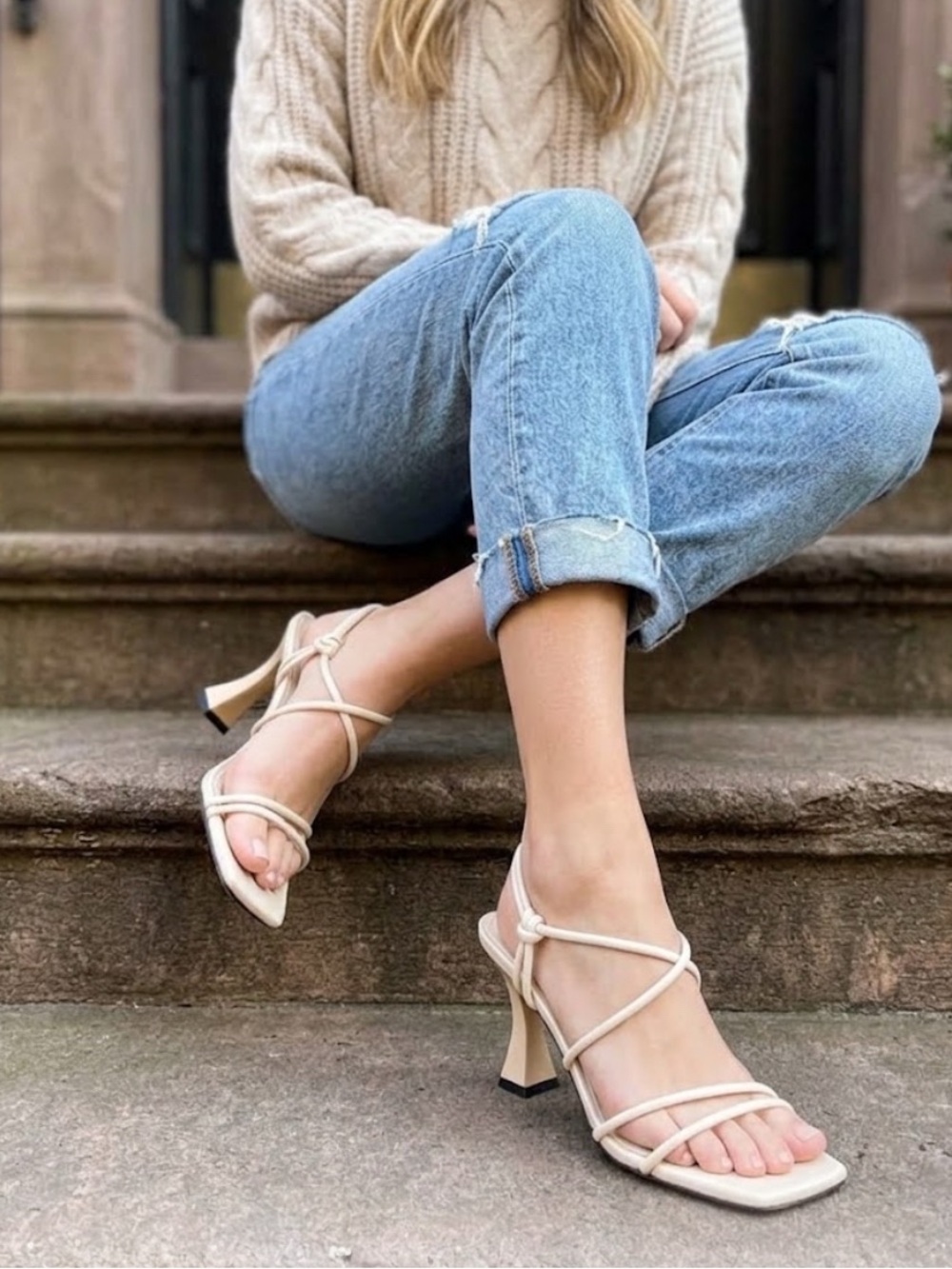 Marc Fisher Ivory Davis Sandals